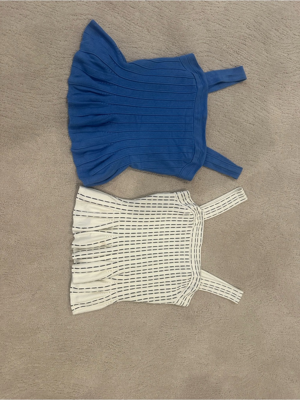 Set of Two Express Peplum Sweater Tank Tops-Size M